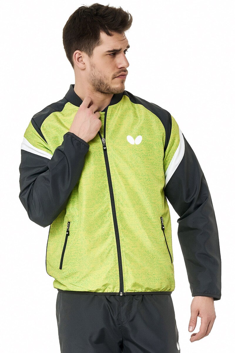 Atamy Tracksuit: Jacket, Lime-Anthracite, Model 3